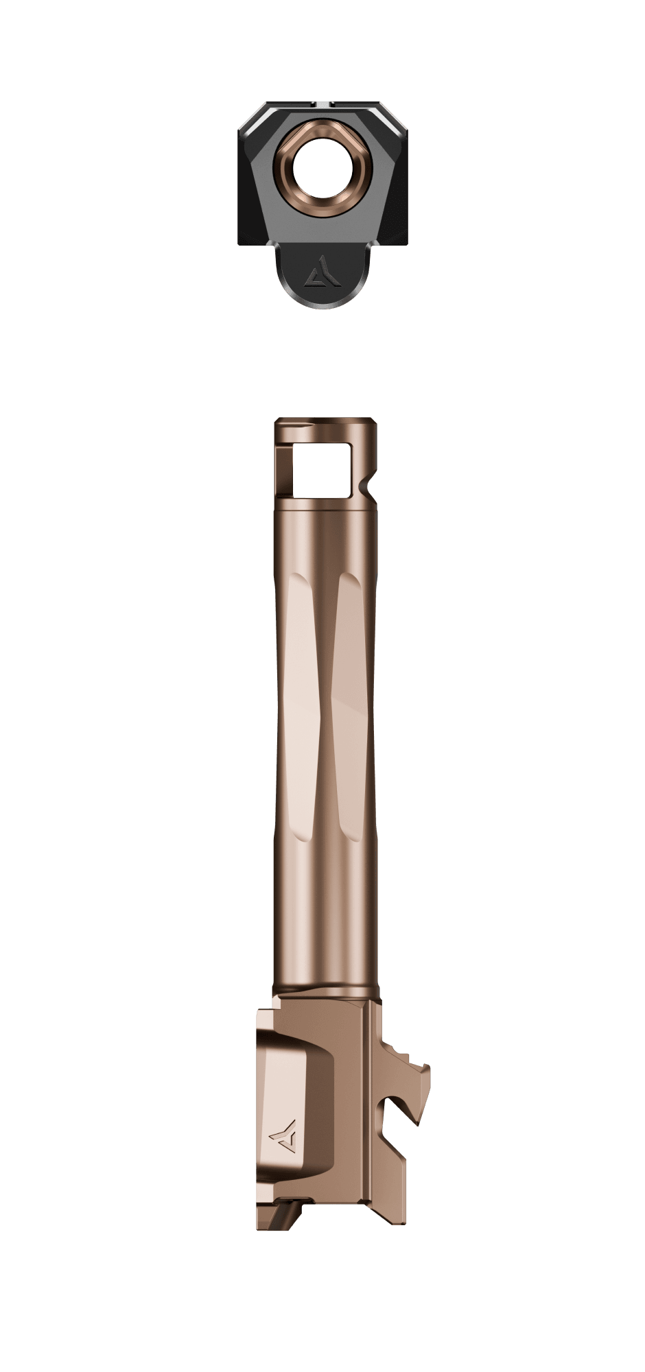 Radian Ramjet Glock 19 Gen 3 Bronze bronze ported barrel and black compensator
