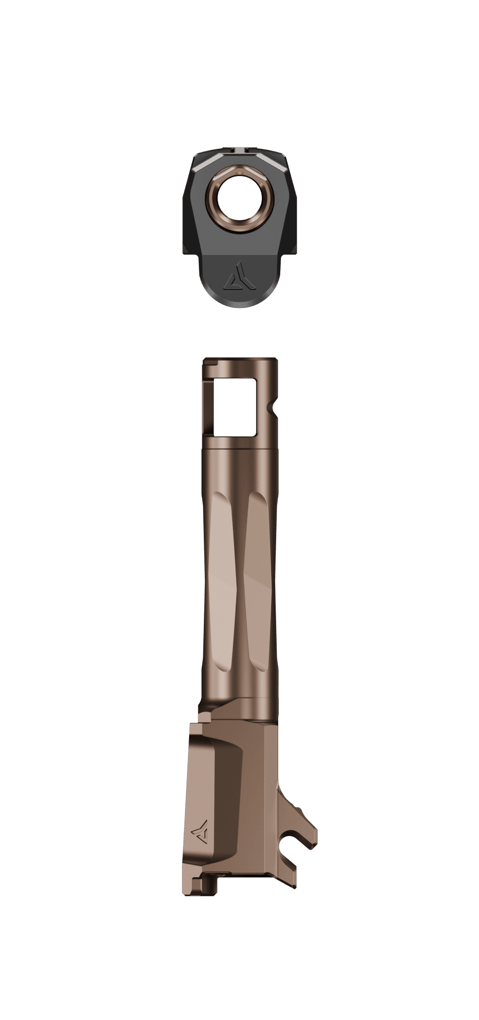 Radian Ramjet SIG P365 Bronze bronze ported barrel and black compensator